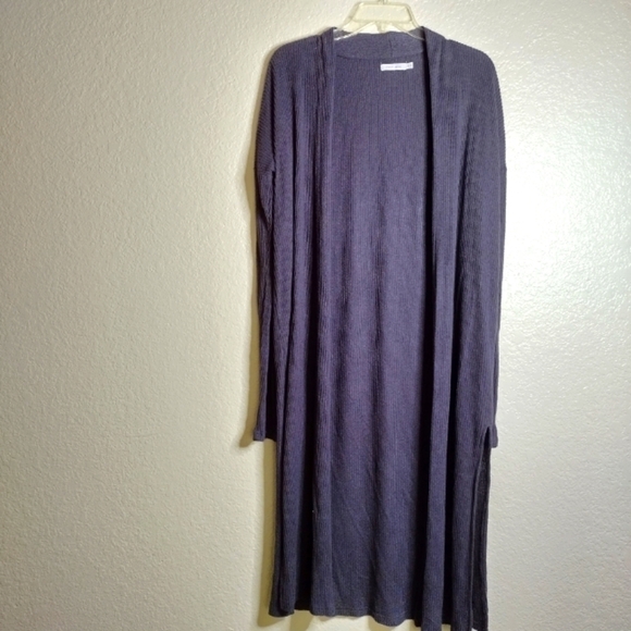 Mersea split sides long grey langenlook duster sz OS - Picture 1 of 7